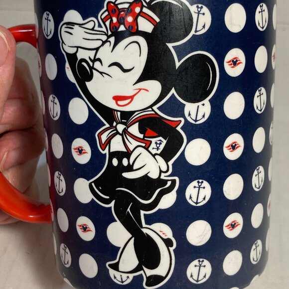 Vintage Disney Cruise Line DCL Minnie Mouse Ceramic Coffee Mug Cup Sailor Ahoy - Picture 12 of 14